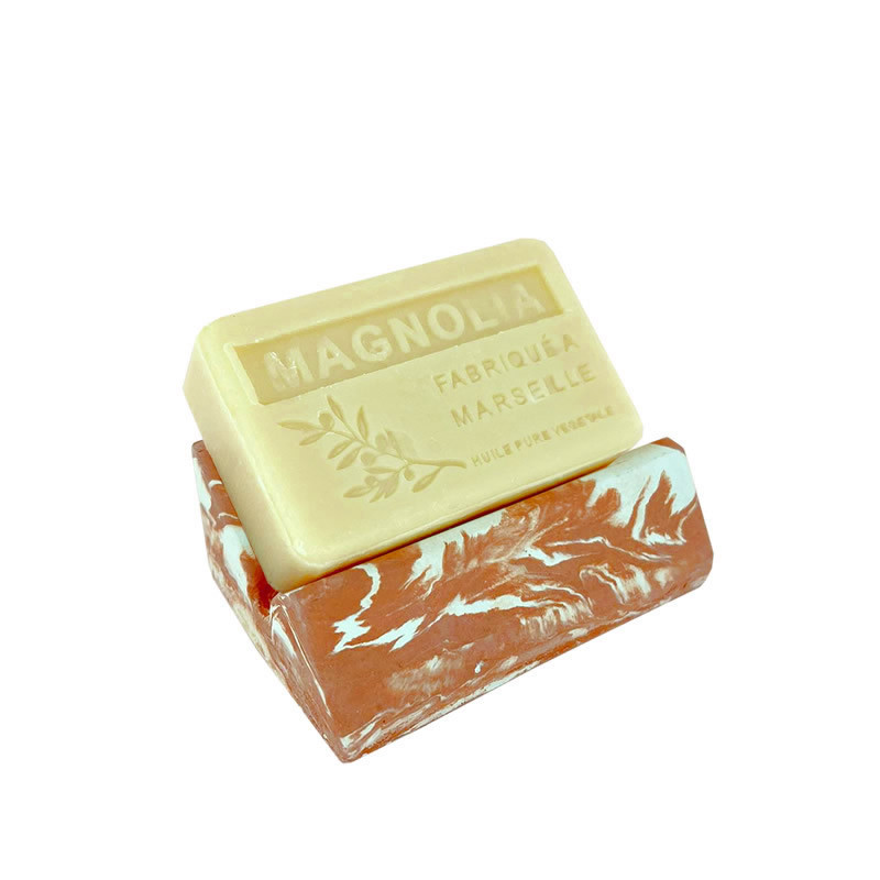 Porte savon "Neptune" teinté orange 